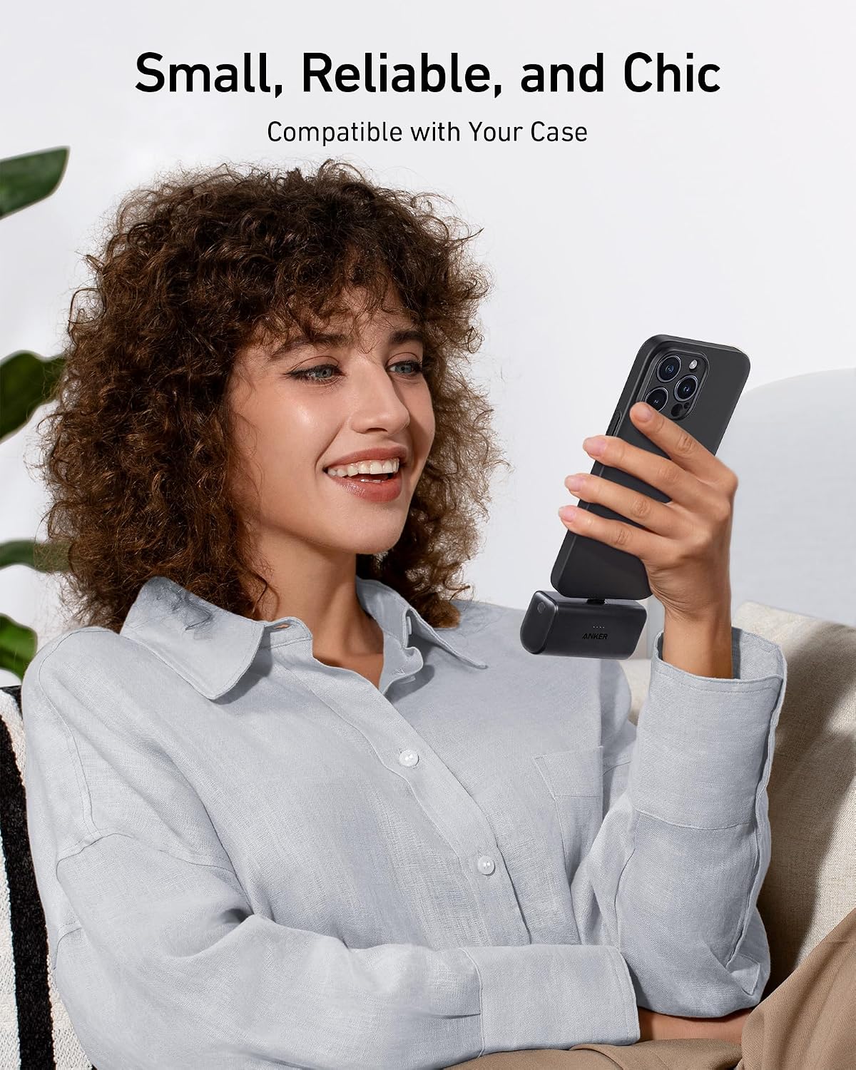 Anker Nano Power Bank,5,000mAh Portable Charger, Built-in USB-C Connector | 5,000mAh 22.5W Portable Charger for iPhone 17 / 16 / 15 Series, Galaxy S23 / S22 Series, iPad Pro / Air, AirPods, and More