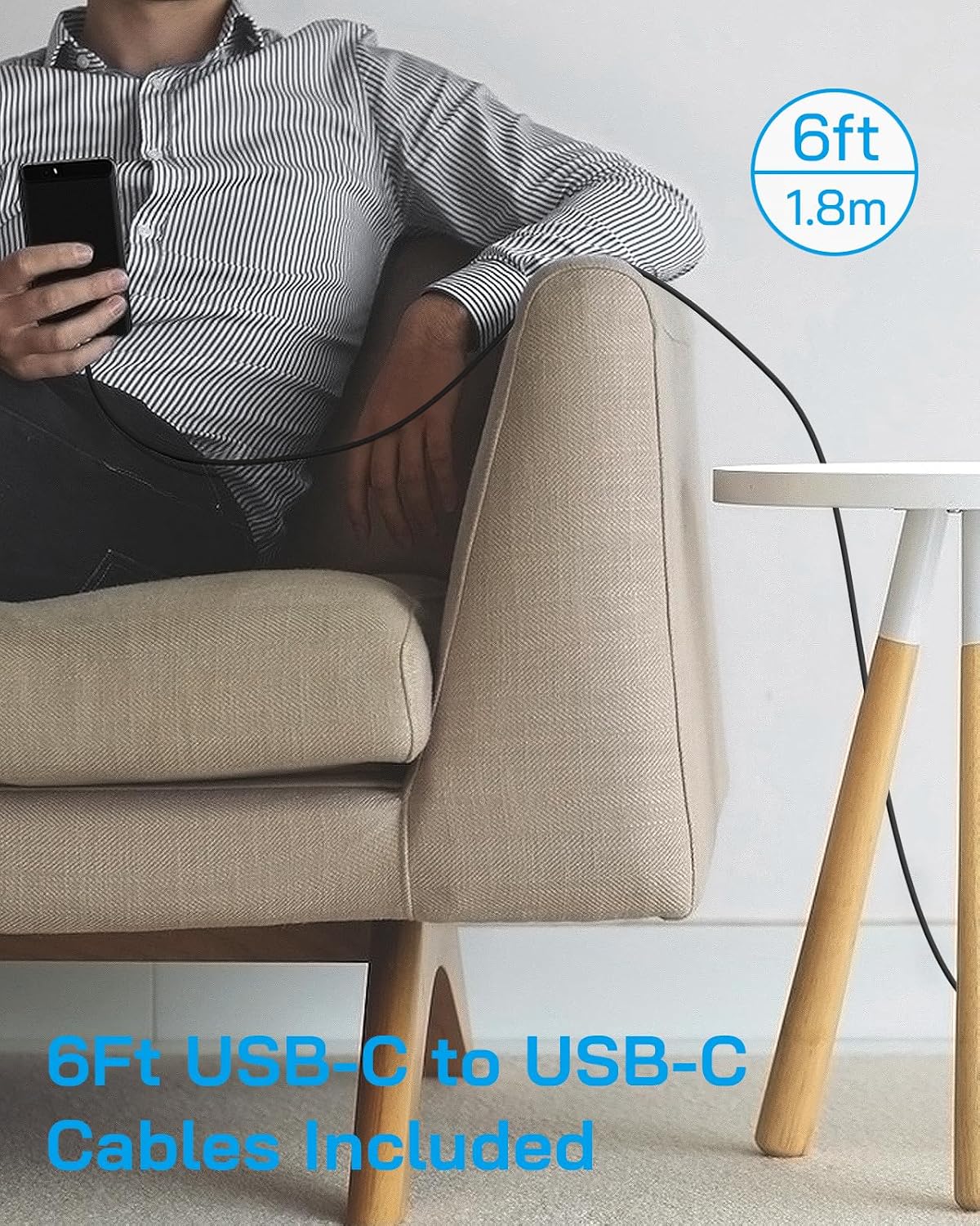 AISNI 2 Pack 45W Type C Charger Fast Charging with 6 FT Type C Cable | USB C Charger Block for Galaxy S26/S25/24/S23 Ultra