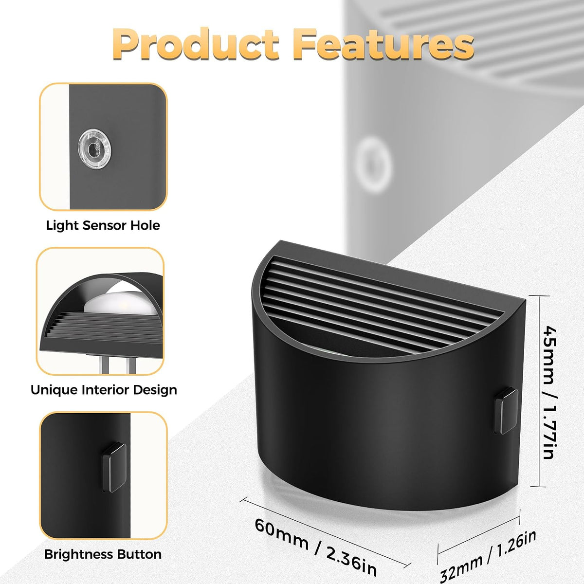 DORESshop Night Light, Night Lights Plug into Wall, Adjustable, 5000K