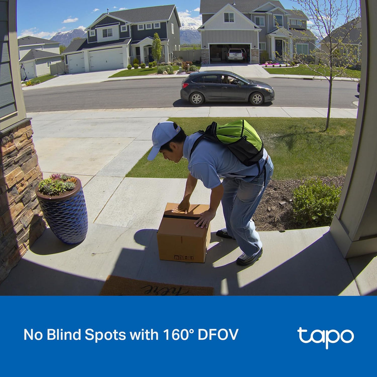 Tapo 2K Wireless Smart Video Doorbell - 160° Ultra-Wide View, Person Detection, 2-Way Talk, Ring Call, Night Vision, Subscription-Free Local Storage or Optional Cloud, D205