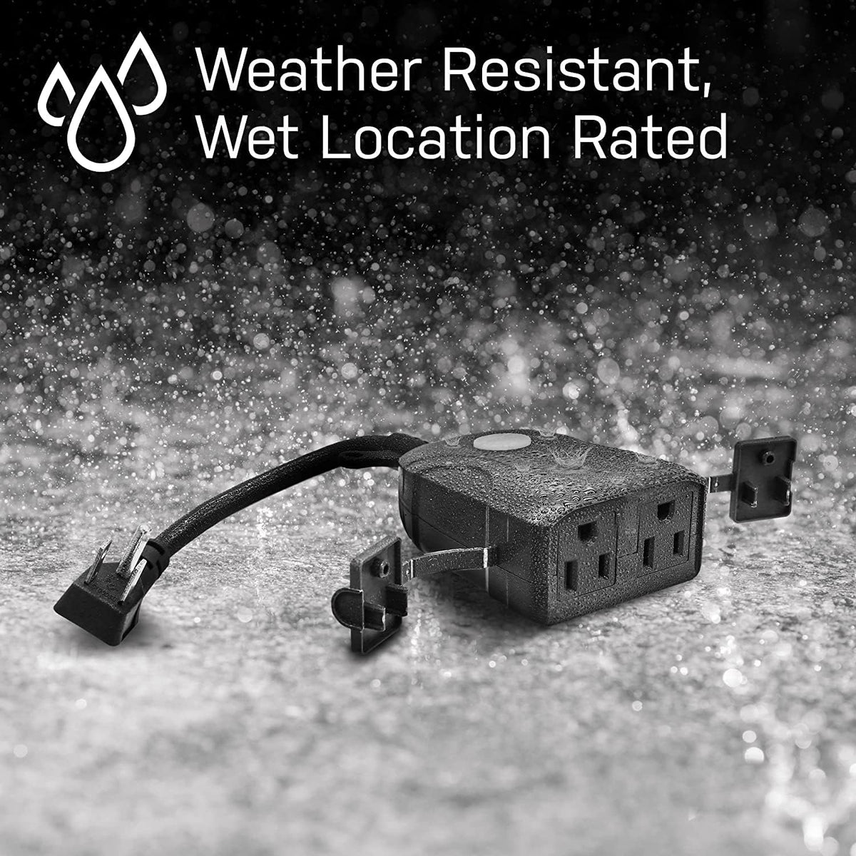 Feit Electric Smart Dual Outdoor Plug, WiFi Waterproof Plug, Grounded Sockets, Compatible with Alexa and Google Assistant, App Controlled, 15Amp Indoor/Outdoor 2 Outlet WiFi/WP (2 Pack)
