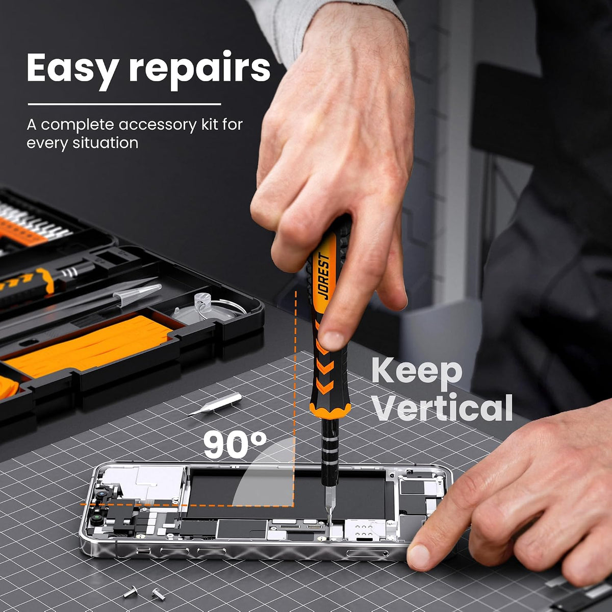 JOREST 59Pcs Small Precision Screwdriver Set with Torx T5 T6, Mini Tool Kit | Magnetic Electronic Repair Tool Kit for Macbook, Computer, Laptop, Phone, PS5, Xbox, Switch, Eyeglasses, Watch, Ring Doorbell