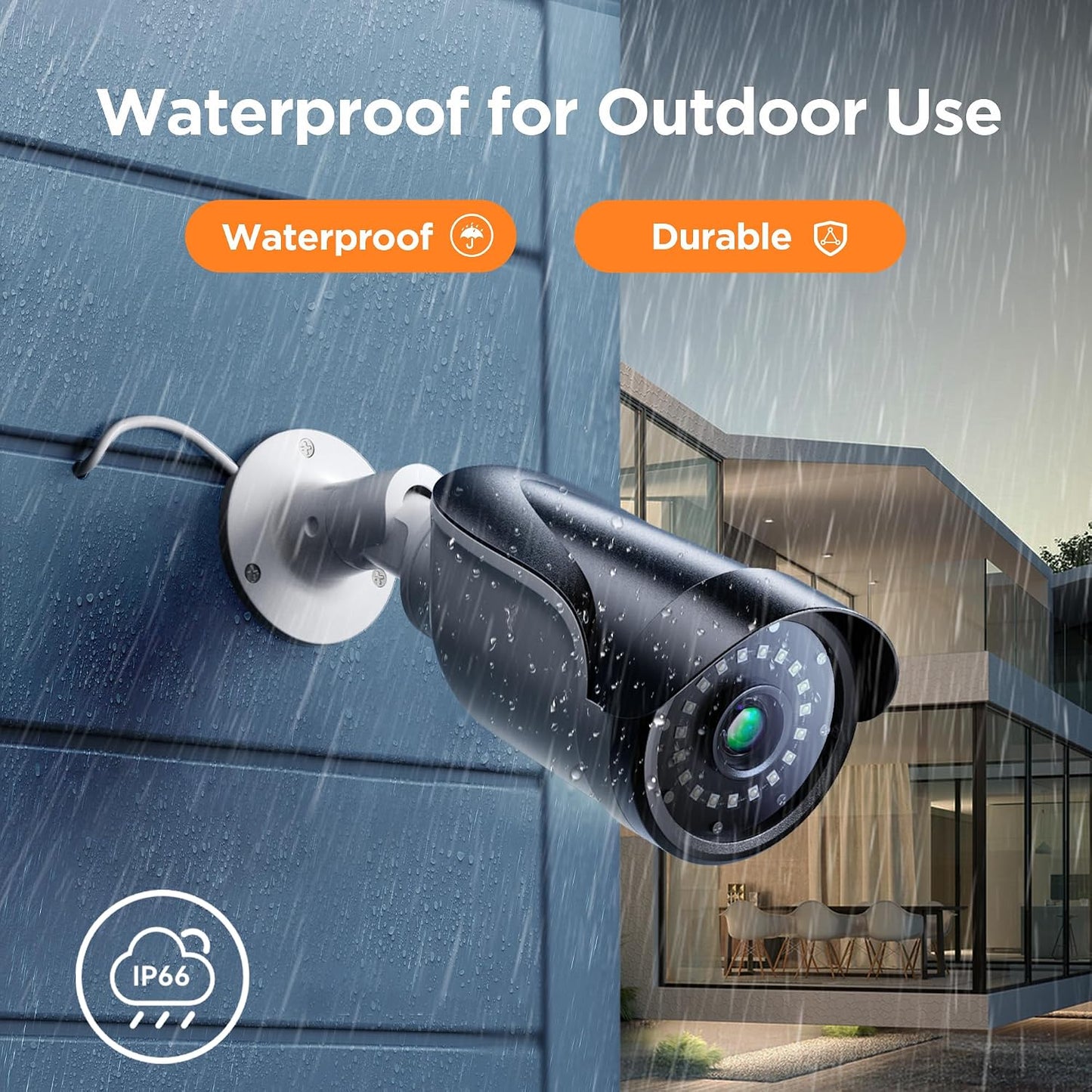 TIGERSECU 2MP Metal Long Range Security Camera for TVI/CVI/AHD/CVBS DVRs | Hybrid 4-in-1 with OSD Switch, Weatherproof for Indoor and Outdoor Use, Power Supply and Coaxial Cable Sold Separately