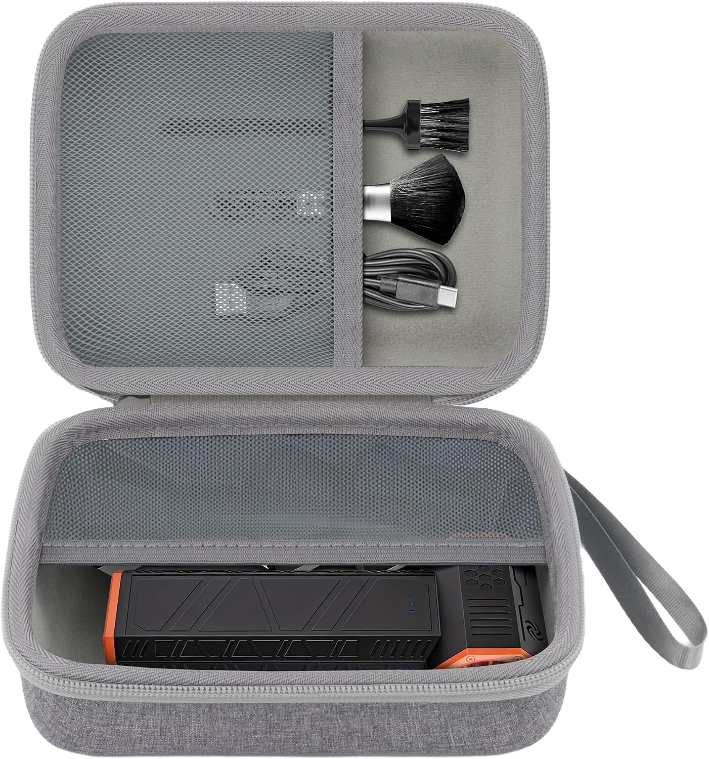 Hard Storage Case for WOLFBOX MF100/MF50/MF60/70 Electric Air Duster | Shockproof, Anti-crush, Mesh Pocket, Accessory storage, Not losing accessories, Protective Storage Box, Gray Case