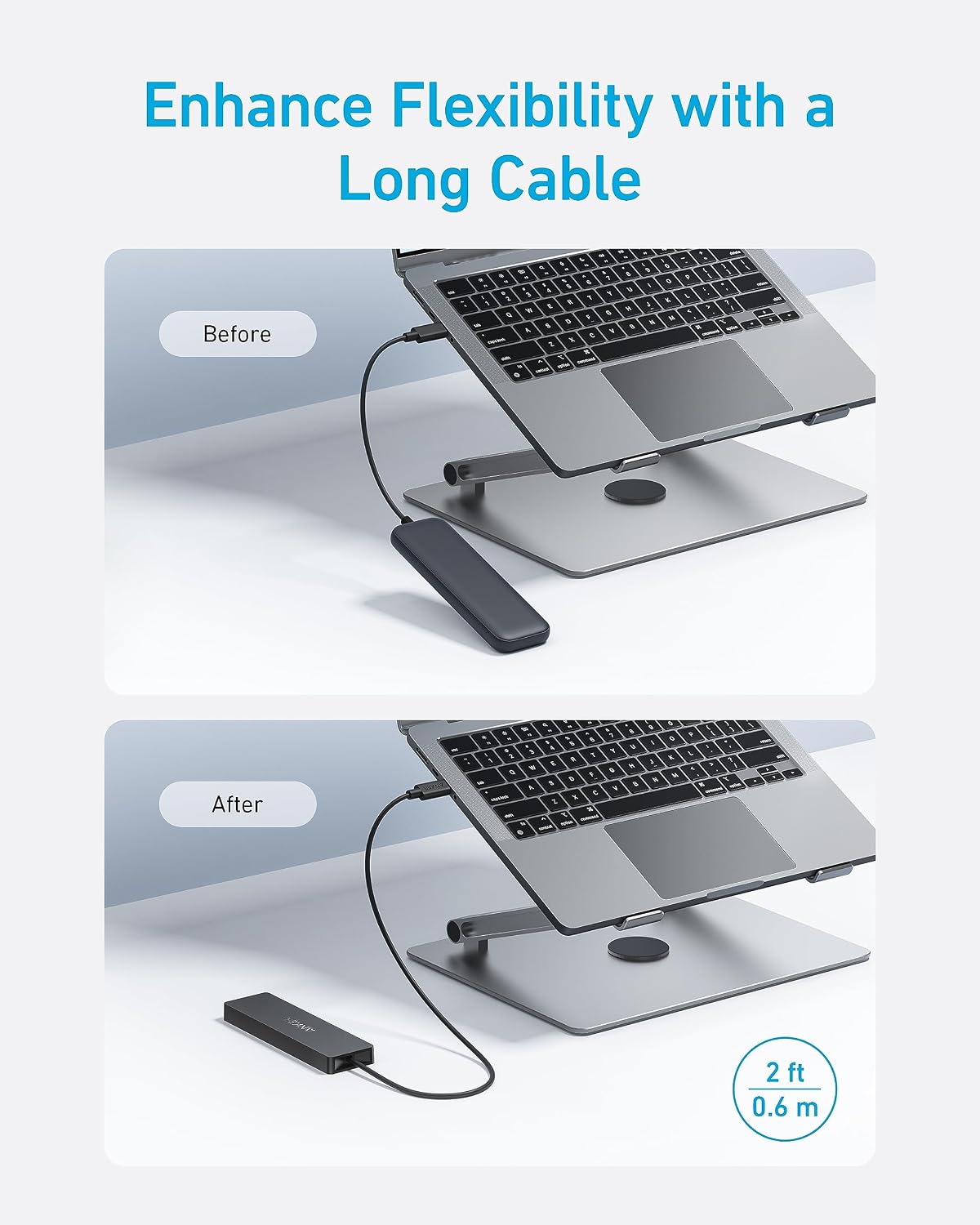 Anker USB C Hub, USB Extender, 4-in-1 USB Splitter, Computer Accessories