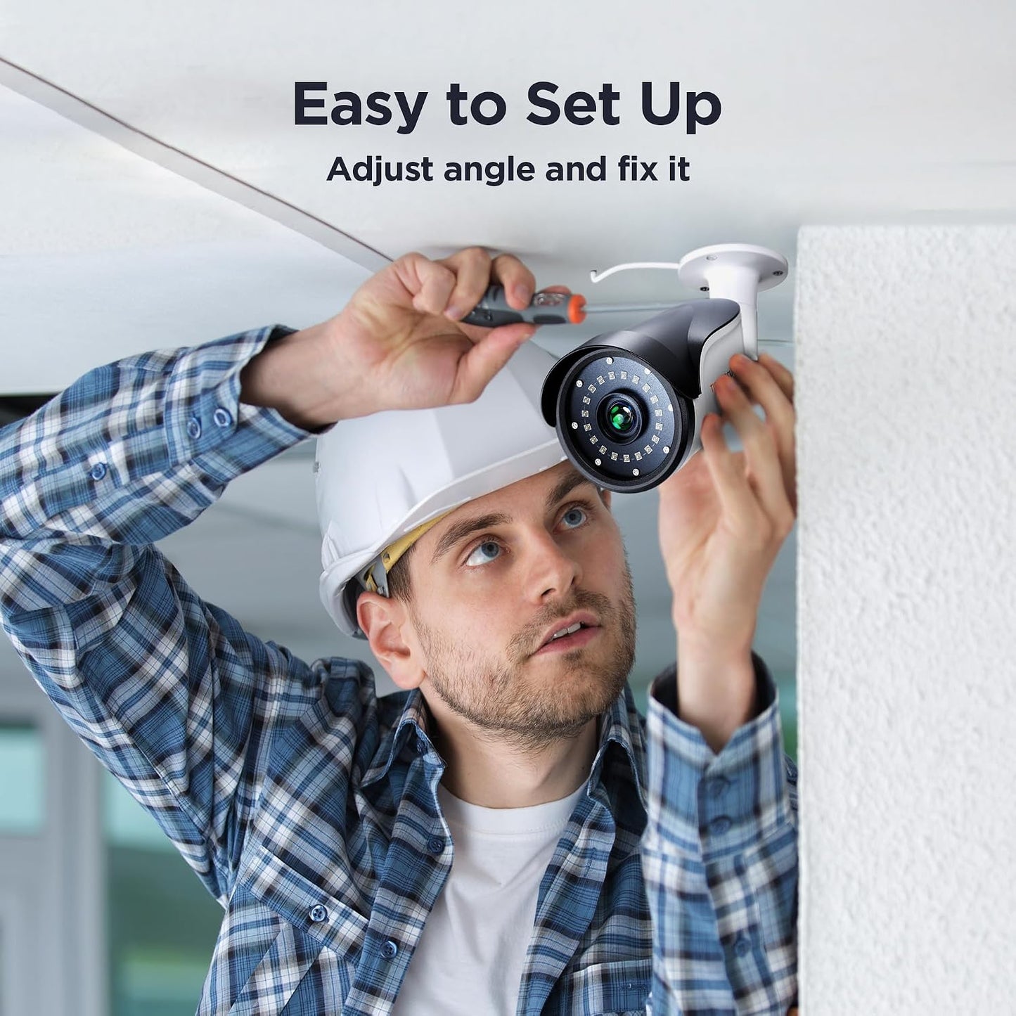 TIGERSECU 2MP Metal Long Range Security Camera for TVI/CVI/AHD/CVBS DVRs | Hybrid 4-in-1 with OSD Switch, Weatherproof for Indoor and Outdoor Use, Power Supply and Coaxial Cable Sold Separately