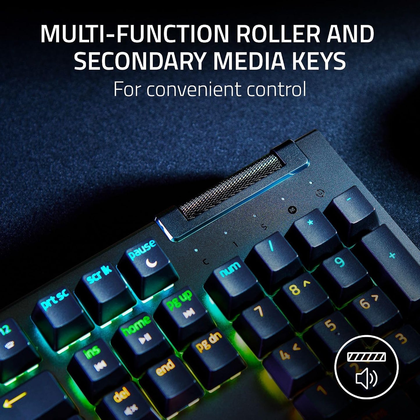Razer BlackWidow V4 X Mechanical Gaming Keyboard, Yellow Switches, Black | Linear & Silent Switches, 6 Dedicated Macro Keys, Chroma RGB, Doubleshot ABS Keycaps, Roller & Media Controls, Snap Tap