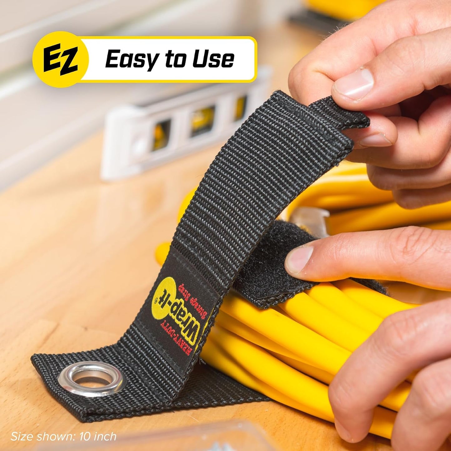 Heavy-Duty Wrap-It Storage Straps - Assorted 6-Pack | Garage Storage Extension Cord Organizer Cable Straps and Yard Cord Storage for Hose Organizer, Tools, RV Accessories