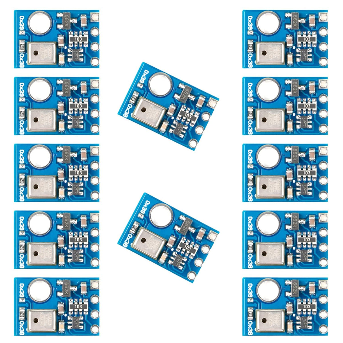 12Pcs AHT10 Digital Sensor Module Temperature and Humidity Sensor High Precision Digital Temperature and Humidity Sensor Measurement Module I2C Communication Replace DHT11 SHT20 AM2302