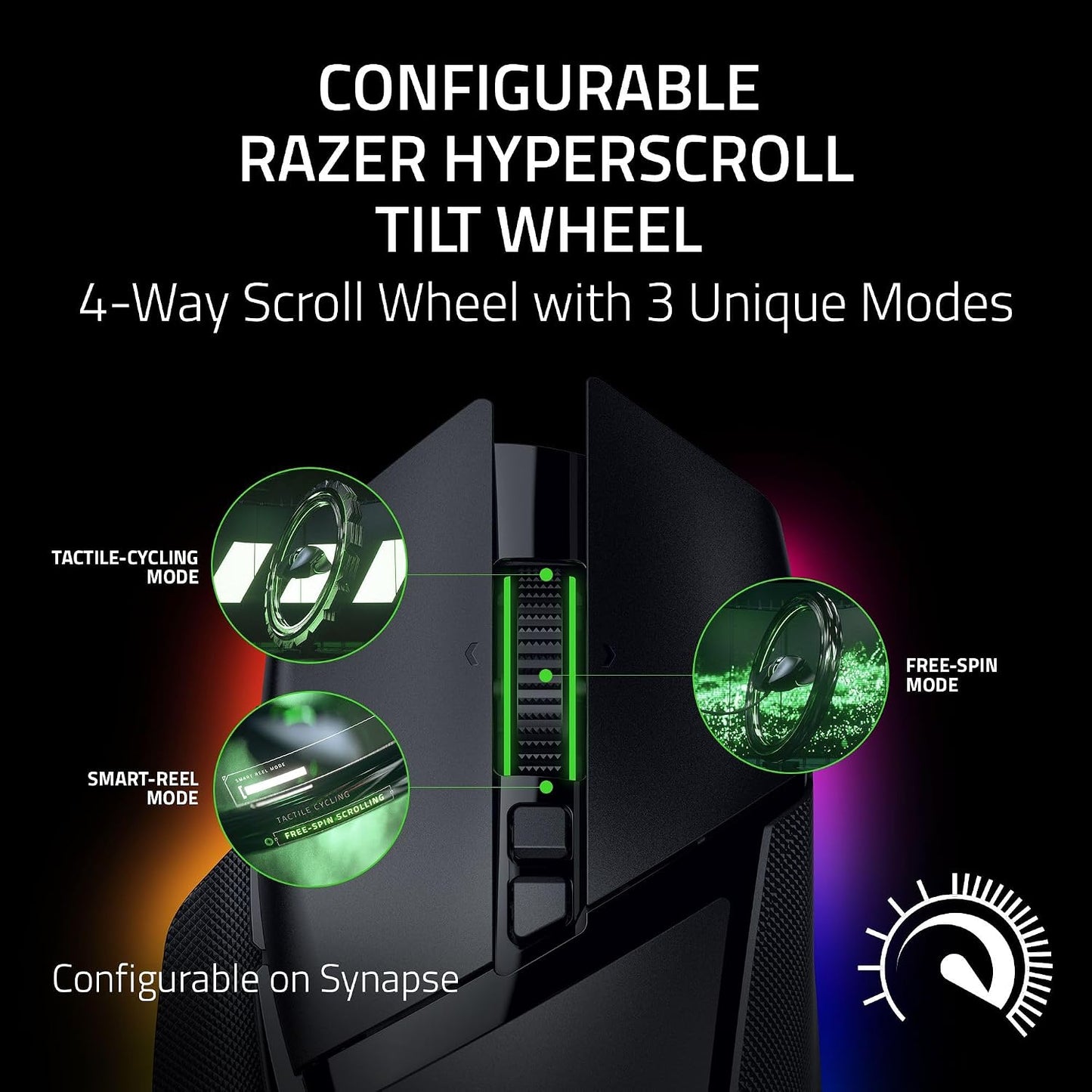 Razer Basilisk V3 Pro 35K Wireless Gaming Mouse, 140 Hr Battery, Black | 35K DPI Optical Sensor Gen 2, HyperScroll Tilt Wheel, 13 Customizable Controls, Chroma RGB, Optical Switches Gen 3