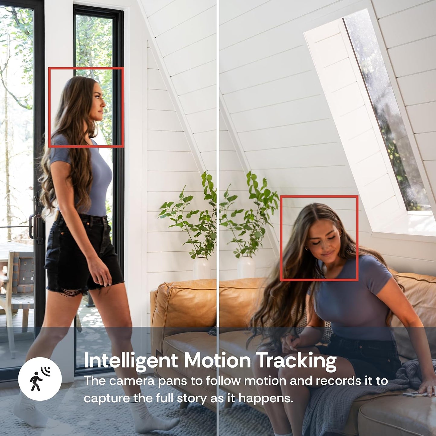 Luna 2K Indoor Camera for Home Security, Dual-Band WiFi 360° Pan-Tilt | Built-in Spotlight, Motion Detection & Human Auto Tracking, Siren, Pet/Dog/Baby Camera with Phone App