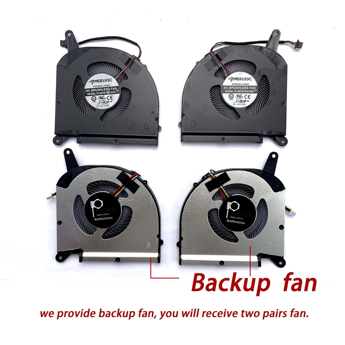 BestParts New CPU+GPU Cooling Fan Replacement for Gigabyte Aero 15 OLED, AERO 17 HDR XA, RP75XA RP77XA, for Aorus 15G 17G YB XB WB KB SB YC XC YD XD KD, P/N: PLB07010S12HH (Two Pair Fan)