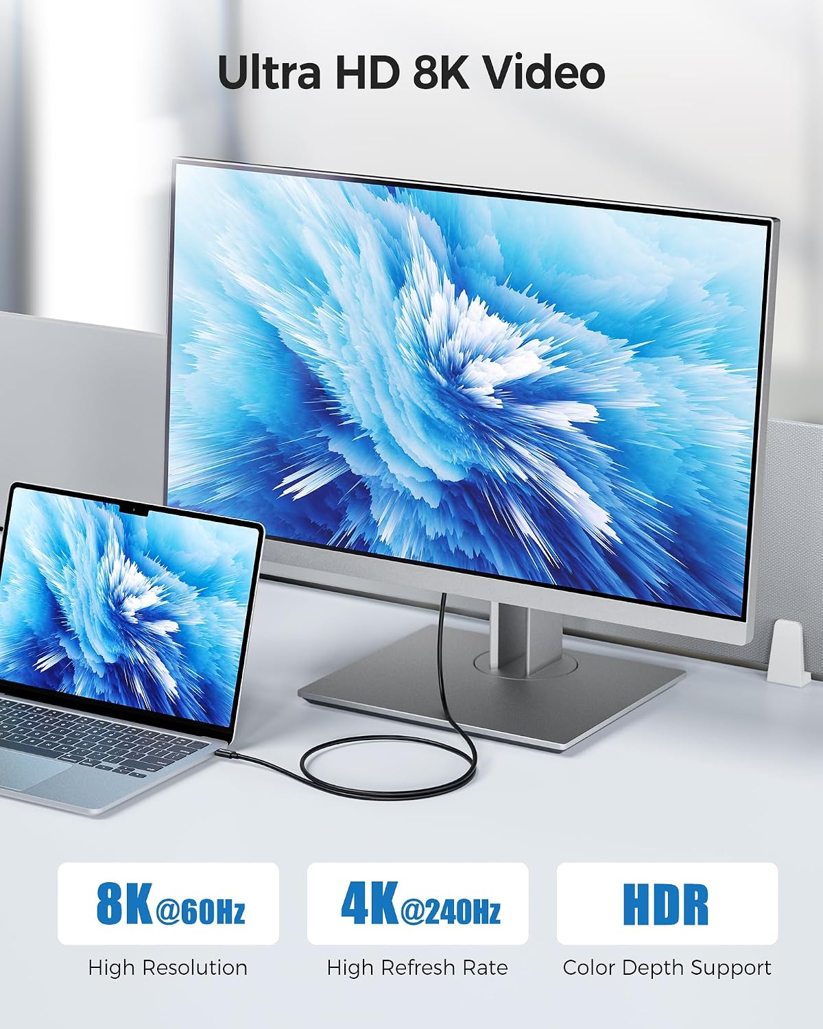 Cable Matters [Intel Certified] 40Gbps Thunderbolt 4 Cable, 3.3ft / 1m | Black, [8K@60Hz / 4K@240Hz, 240W Charging, 40Gbps Data Transfer], Compatible with Thunderbolt 3, USB4, USB-C