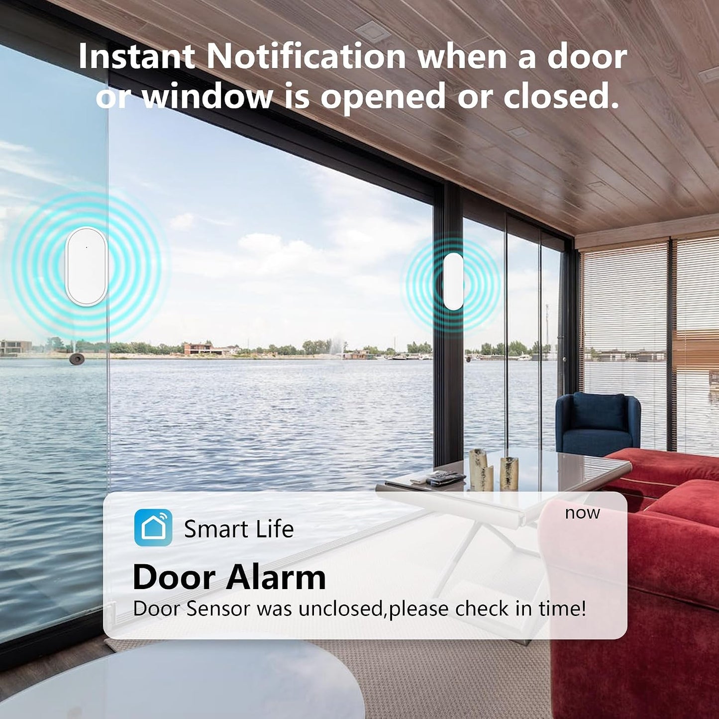 Alarm Security with Phone APP Alert,1.8" TFT Colorful Screen Smart Home Security System 12Pieces Kits,Monitor Sensor,Remote Controls,Compatible with Alexa and Assistant for Home Apartment Villa,Black