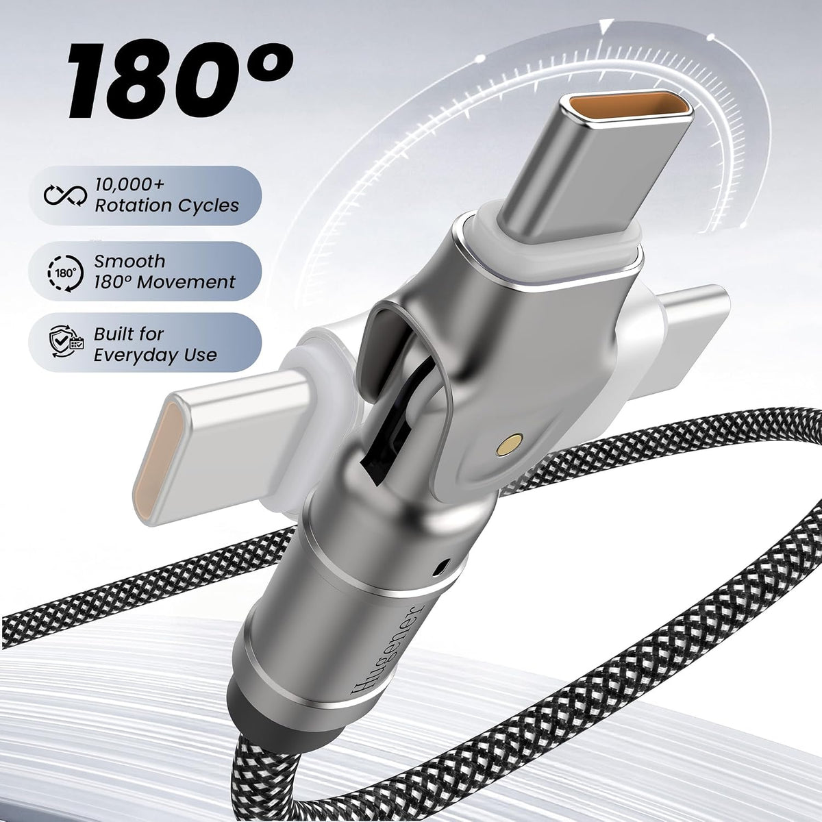 Hugener USB C to USB C Cable 6.6FT 240W Fast Charging