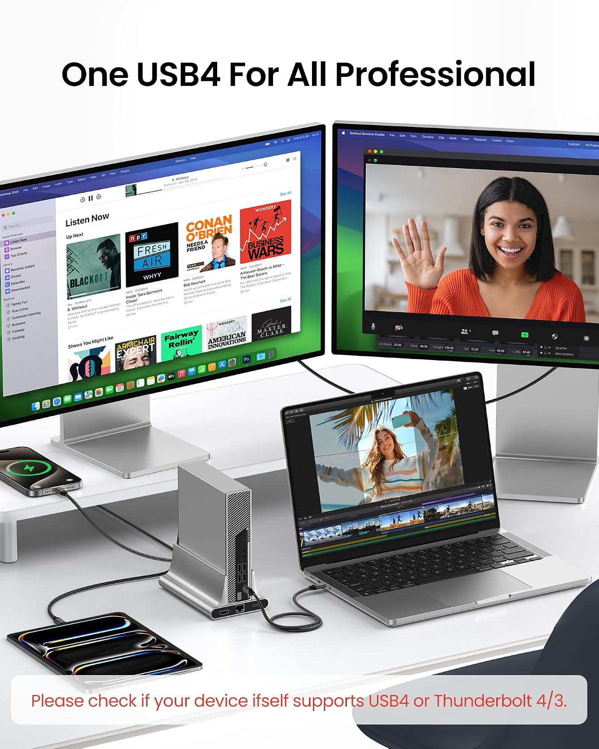 Silkland 40Gbps USB 4 for Thunderbolt 4 Cable 4FT, 240W PD3.1, 8K/Dual 4K | USB-IF Certified, Braided USB C Data Cable Compatible for SSD, MacBook, iPhone 17/16, iPad, Dock