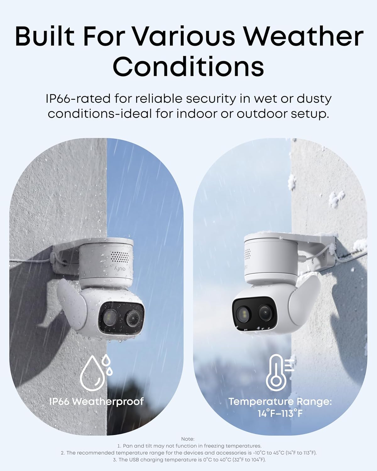 eufy Security Indoor/Outdoor Camera C31,Spotlight-Free Color Night Vision | IP66, 360° Pan &Tilt, AutoTracking,AI Human/Vehicle/Pet/Cry Detection, 24/7 Recording,Dual External Antennas,No Subscription