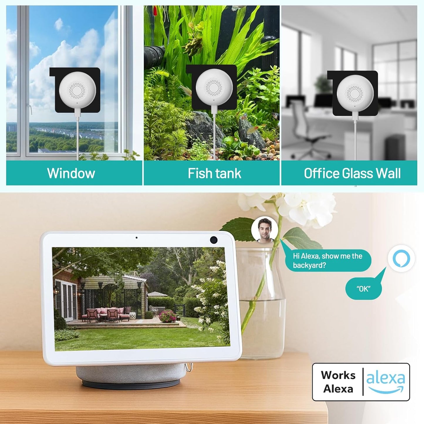 2K Window Camera, 5GHz & 2.4GHz WiFi Indoor Dome Camera for Home Security with Full Color Night Vision, Human/Motion Detection, Real-Time Alerts, 24/7 Recording, 2-Way Audio, Alexa Support.
