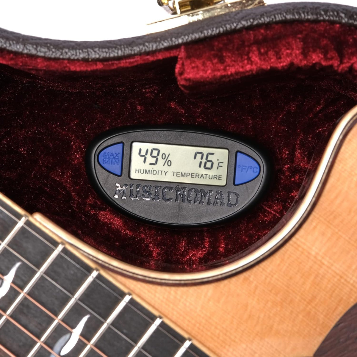 MusicNomad Hone Guitar Hygrometer Monitor Humidity & Temperature (MN312)