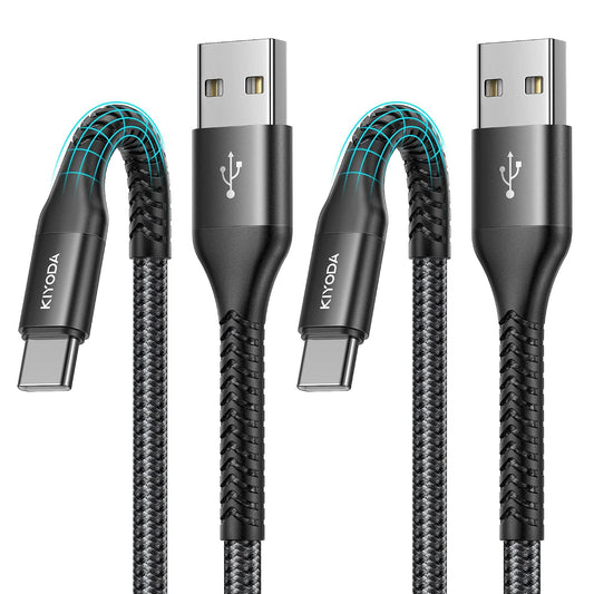 USB to USB C Cable 3A Fast Charging 6FT USB A to USB C Cable for CarPlay | 2Pack Super Durable USB Type C iPhone Charger USBC Cord for iPhone 17/16/15/Pro Max, Samsung Galaxy S26 and More-Upgraded