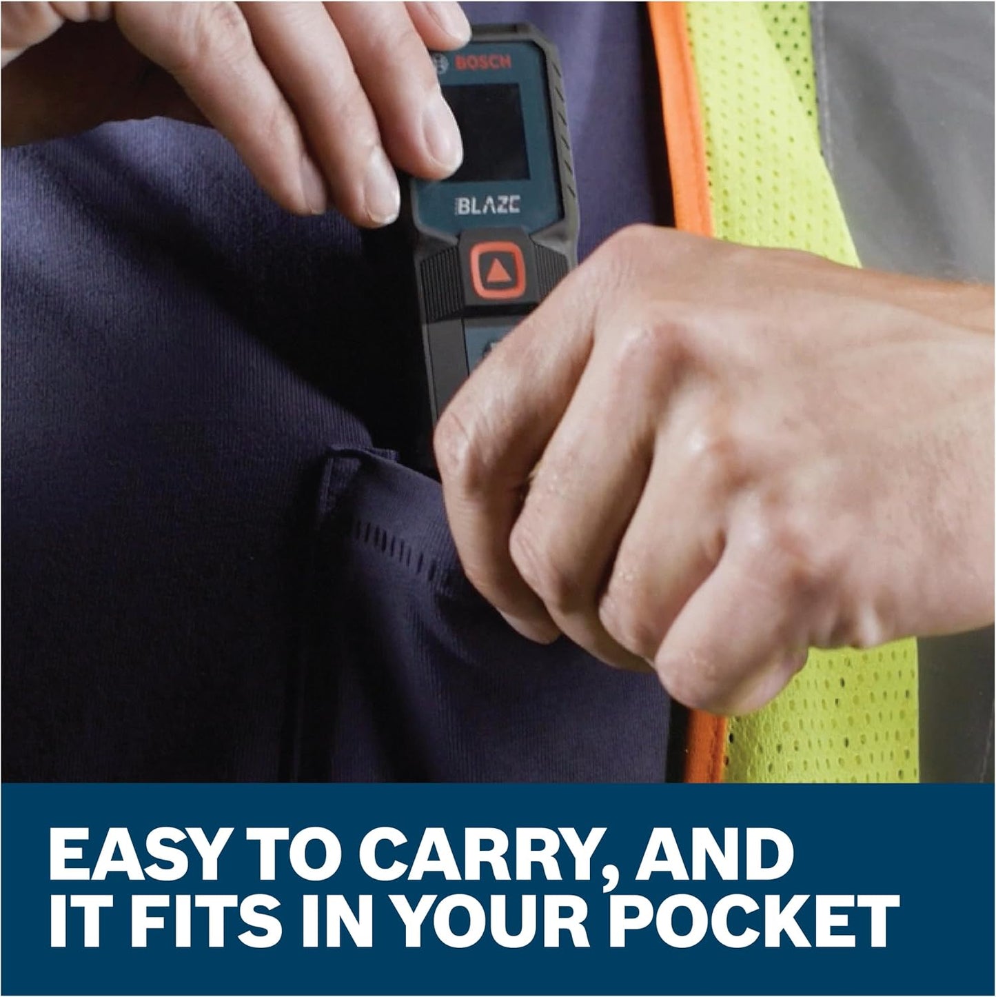 BOSCH GLM100-23 100 Ft Blaze Laser Distance Measure, Includes 2 AA Batteries, Distance Measuring Laser
