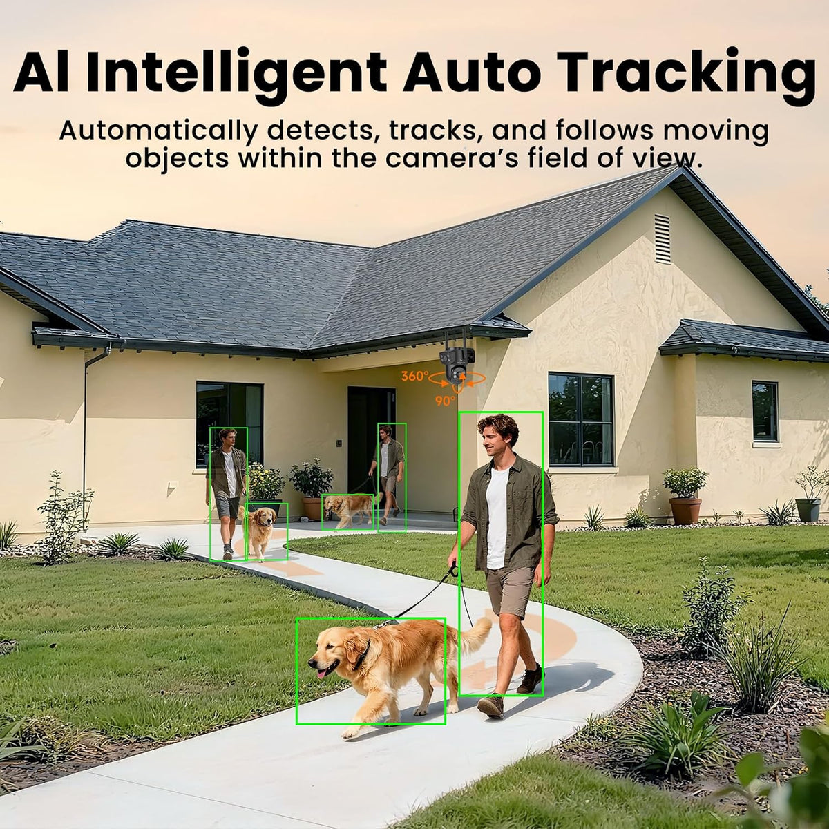 Wireless Home Security System, 6PCS 2‑in‑1 Cameras, 500GB HDD