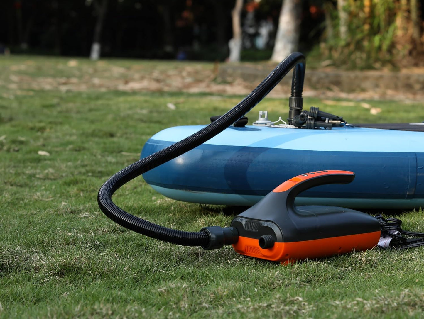 20PSI High Pressure SUP Electric Air Pump,Dual Stage Inflation Paddle Board Pump for Inflatable Stand Up Paddle Boards, Boats,Kayak,12V DC Car Connector