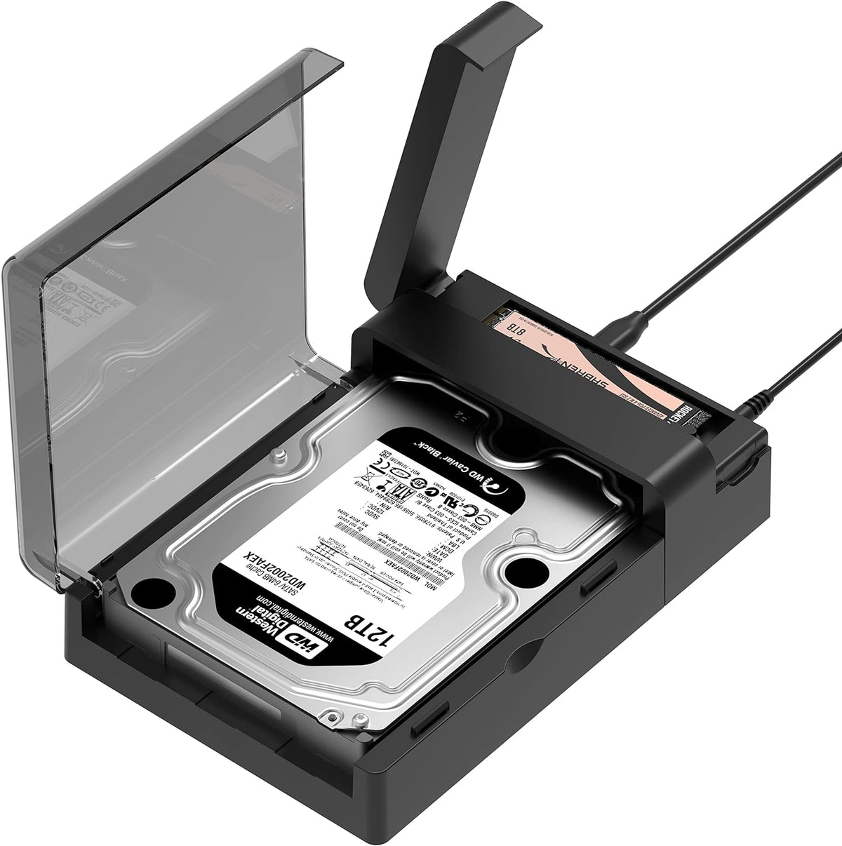 SABRENT Lay Flat NVMe & SATA HDD/SSD Dock, USB-C 10Gbps (DS-UFNC)