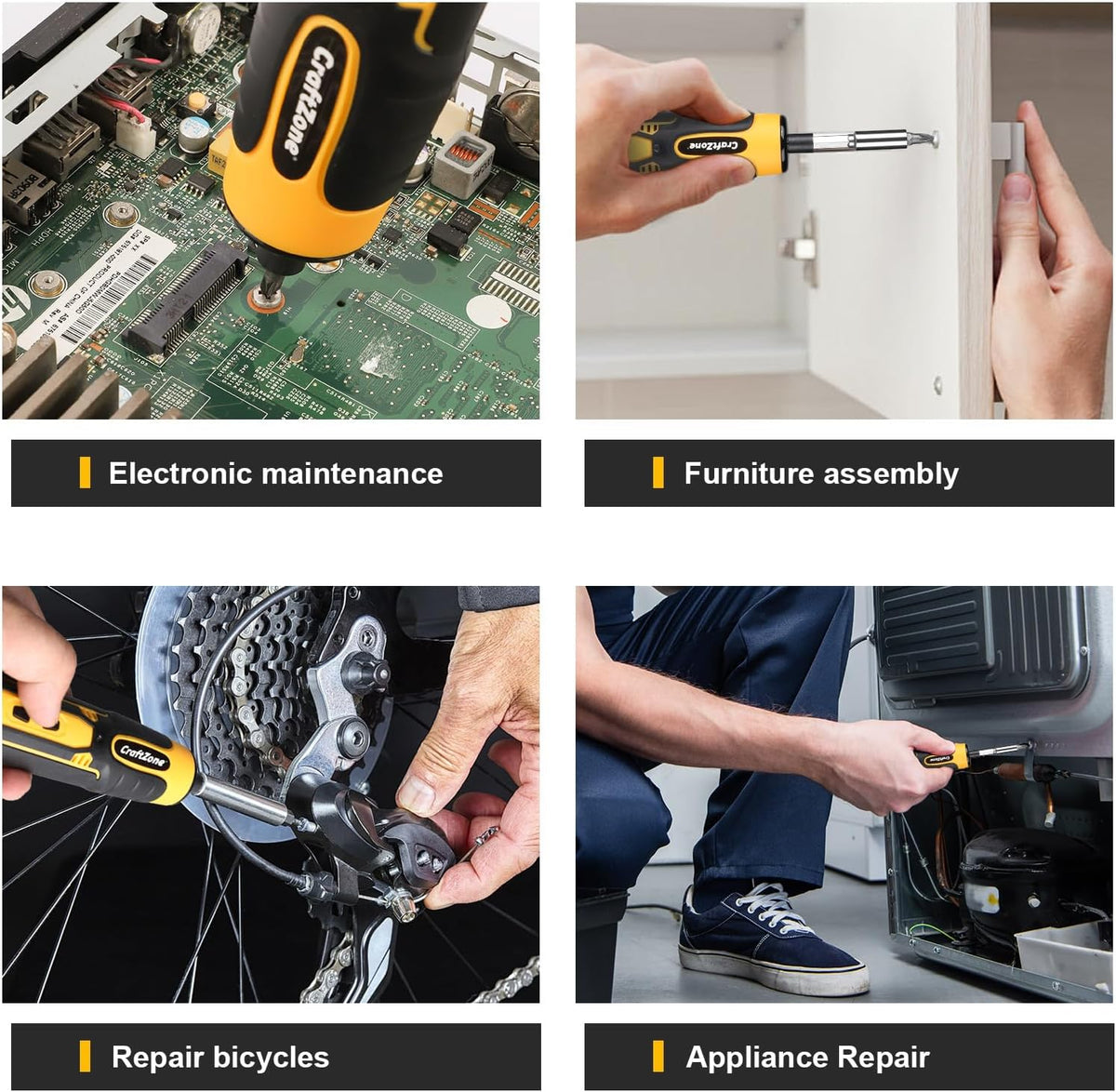 Electric Screwdriver Set with LED Light, USB Rechargeable Cordless Screwdriver, Level 5 Torque Screwdriver with 28 pcs Screwdriver Bit Set & Carrying Case for Home, Electronic, Automotive