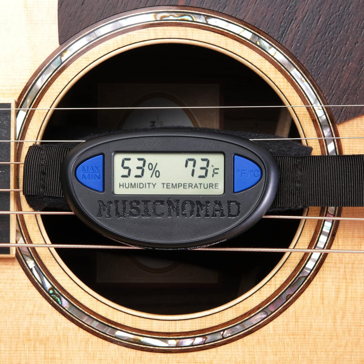 MusicNomad Hone Guitar Hygrometer Monitor Humidity & Temperature (MN312)