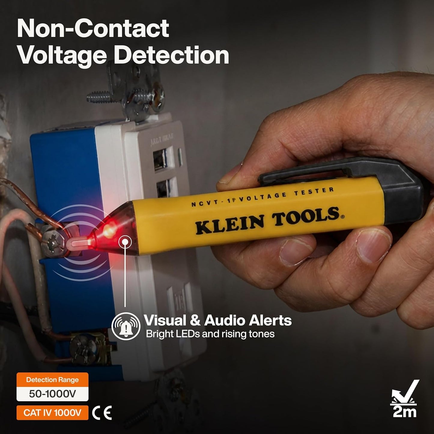 Klein Tools 69149P Electrical Test Kit with Digital Multimeter, Non-Contact Voltage Tester and Electrical Outlet Tester, Leads and Batteries