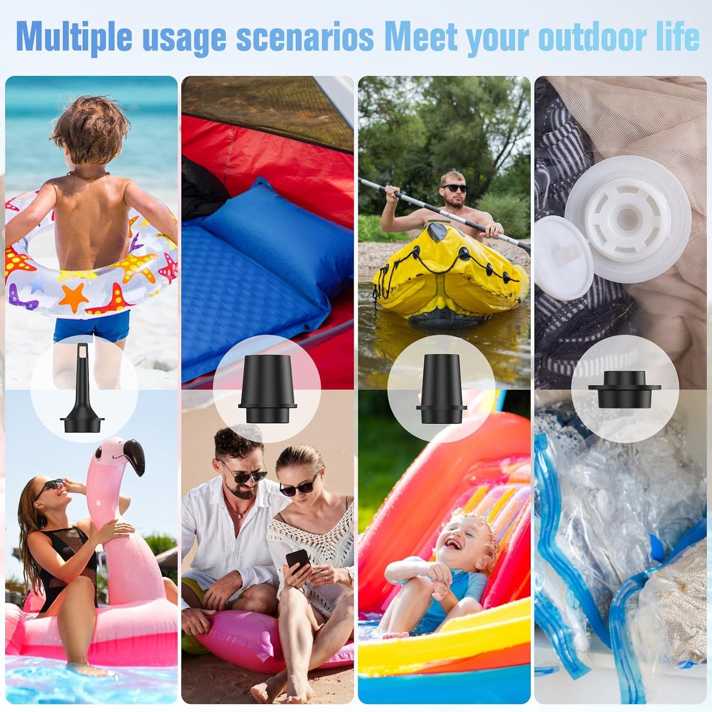 Mini Electric Air Pump for Inflatables, Ultra-Compact & Portable, Brushless Motor – Rapid Inflate & Deflate for Pool Floats, Air Mattresses, Swimming Rings, and Vacuum Storage Bags