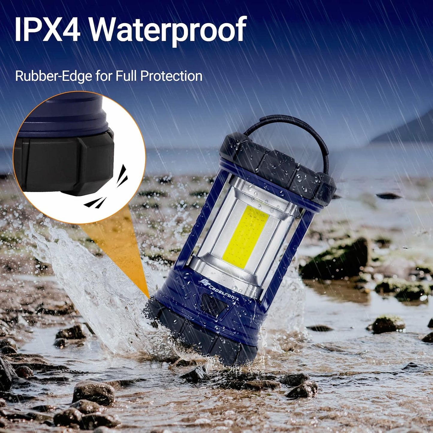 Camping Lantern, 3200LM LED Lanterns for Power Outages, 4600mAh Phone Charger & Rechargeable Lantern, 5 Light Modes Camping Lights & Lanterns for Hurricane/Emergency, CT CAPETRONIX Camping Accessories
