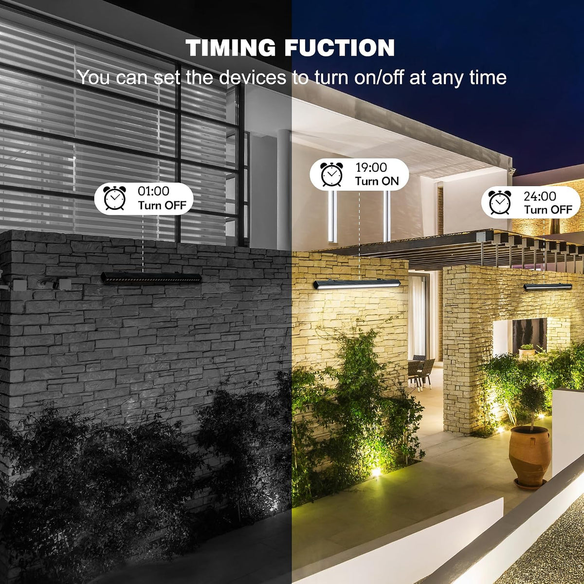 Smart LED Light Bar 20" – WiFi App & Remote Controlled RGB Wall Washer, 2700K-6500K Tunable White, 100% Dimmable IP65 Waterproof Outdoor Light Fixture, Voice Control, for Patio Garden Stage
