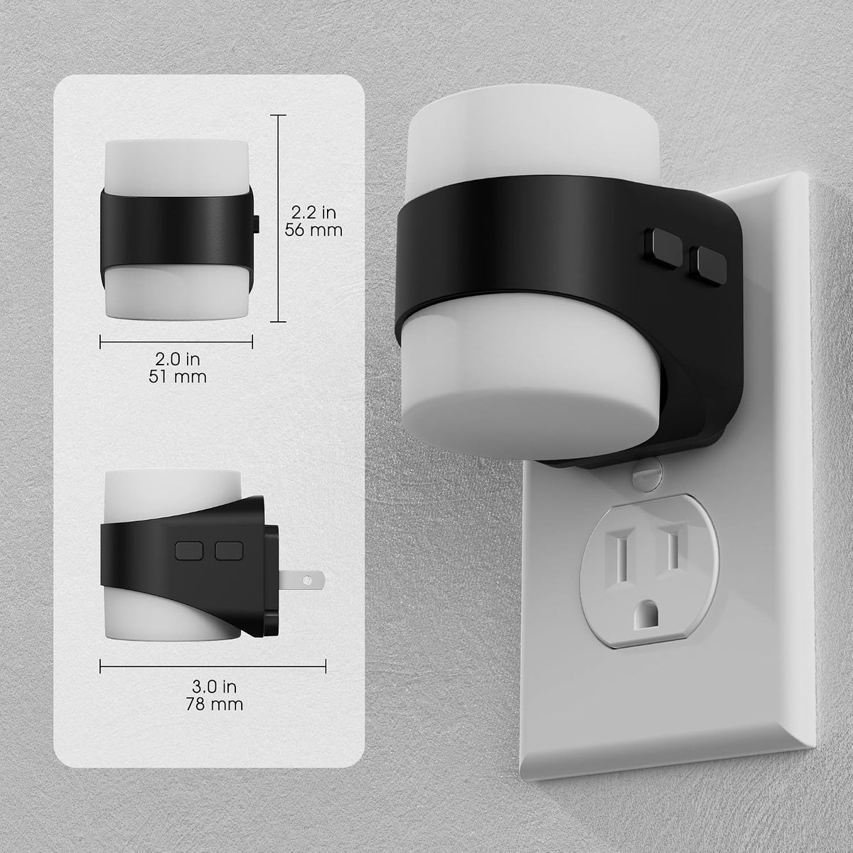Briignite Night Lights Plug into Wall LED Nightlight for Kids & Adults