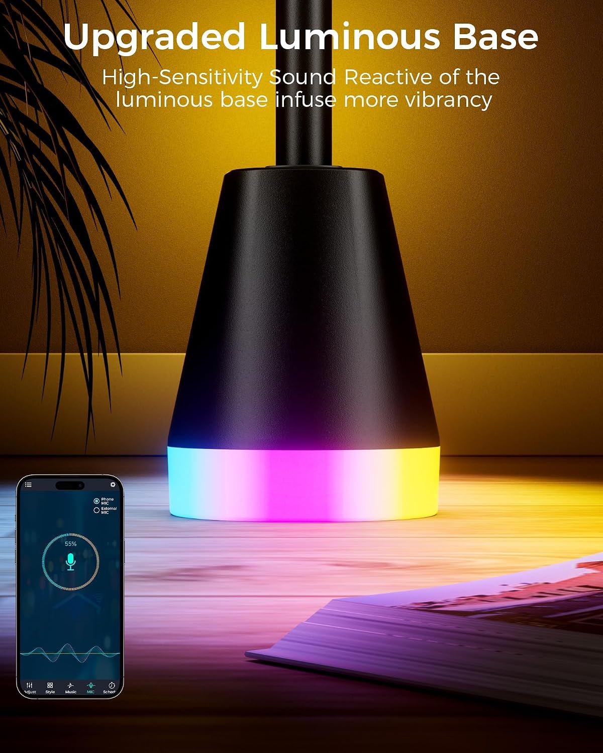 2 Pack Corner Floor Lamp, Smart RGB LED Corner Lamp with App and Remote Control, 172 LED Lighting and 16 Million Colors Changing Standing Lamps with Music Sync for Living Room, Bedroom, Gaming Room
