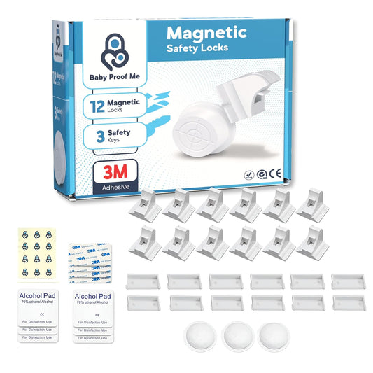 Baby Proof Me Baby Proofing Magnetic Child Safety Cabinet Locks, 12-Pack
