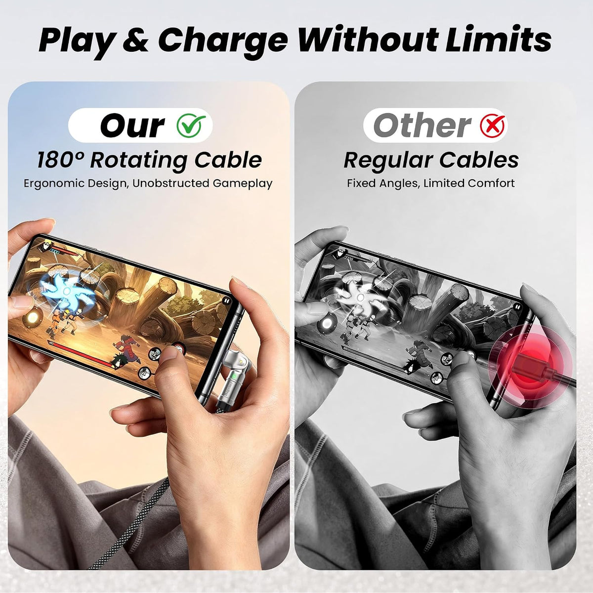 Hugener USB C to USB C Cable 6.6FT 240W Fast Charging