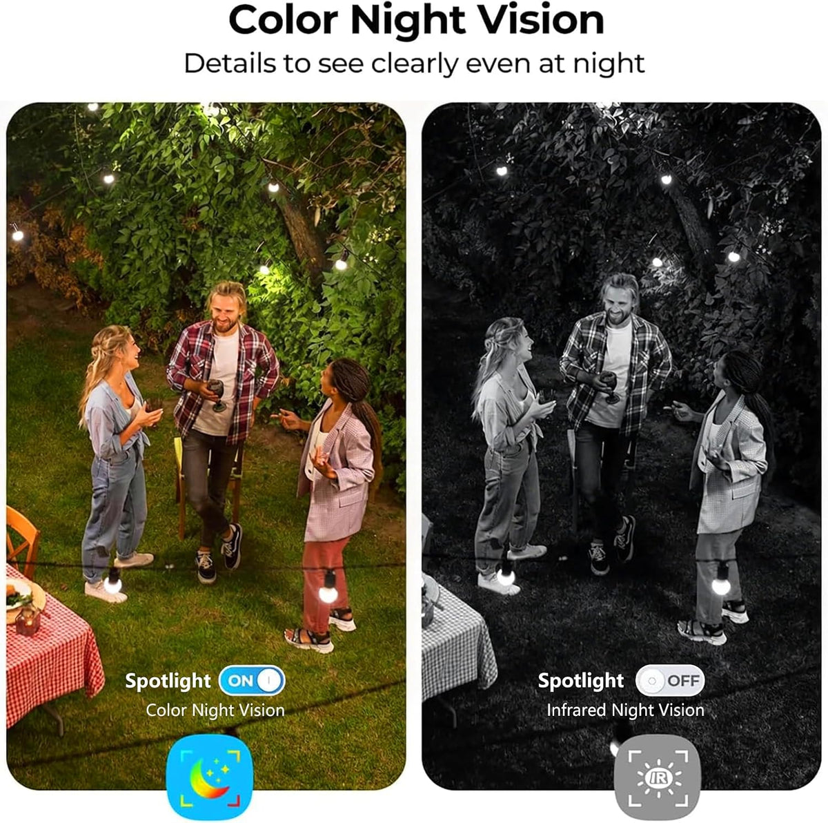 Security Cameras Wireless Outdoor 2K WiFi Wireless Camera Battery Powered for Home Security Indoor,AI Motion Detection,Color Night Vision,Spotlight,Siren Alarm
