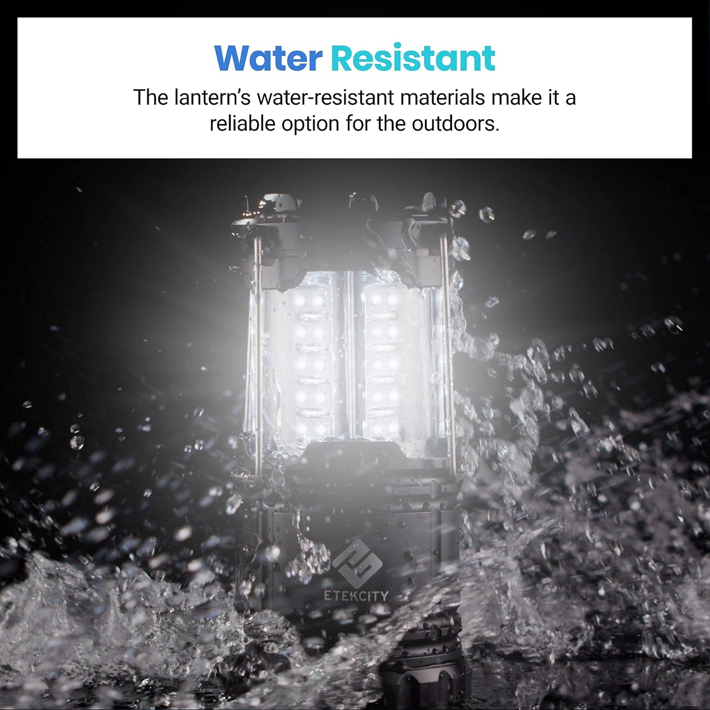 Etekcity LED Camping Lanterns, Battery Included, 4 Pack | Power Outages, Hurricane Preparedness, Camping Essentials, Emergency Kit, Water Resistant, Collapsible Design