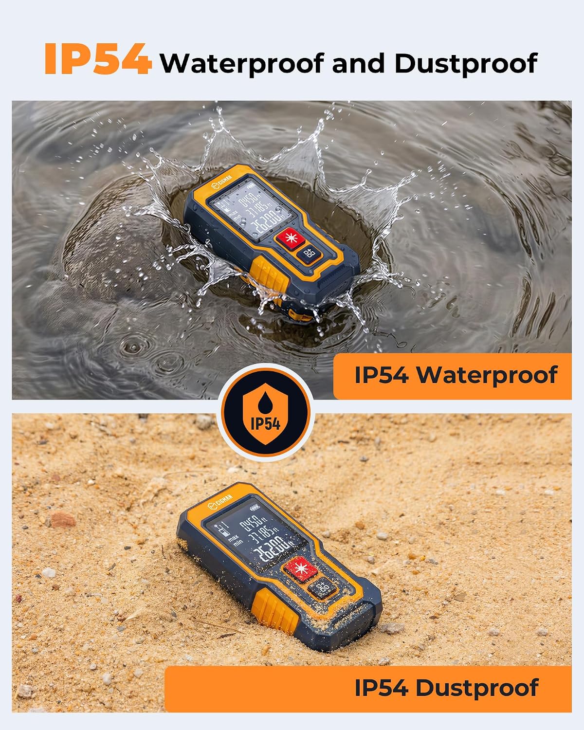 Mini Laser Measuring Tool, 262Ft Laser Tape Measure for Home&DIYers | Pocket-Size, Accurate, 4 Units Ft/Ft+in/in/M, Multi Modes, Backlit LCD, Rechargeable Laser Measure, Easy One-Hand Operation