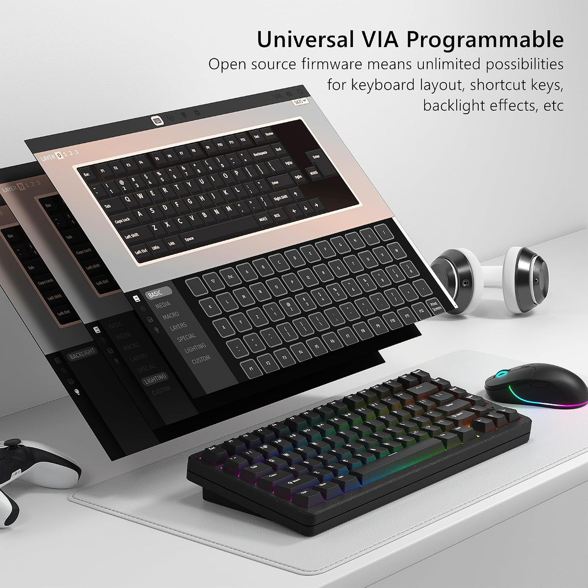 Womier SK75 75% Keyboard Full Aluminum Wireless Mechanical Gaming Keyboard