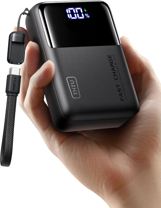INIU Laptop Power Bank, Smallest 25000mAh 100W Fast Charging Battery Pack | USB C-Cable, Flight-Safe, Travel Essentials, Portable Charger for MacBook Pro, Dell, Steam Deck, iPhone etc