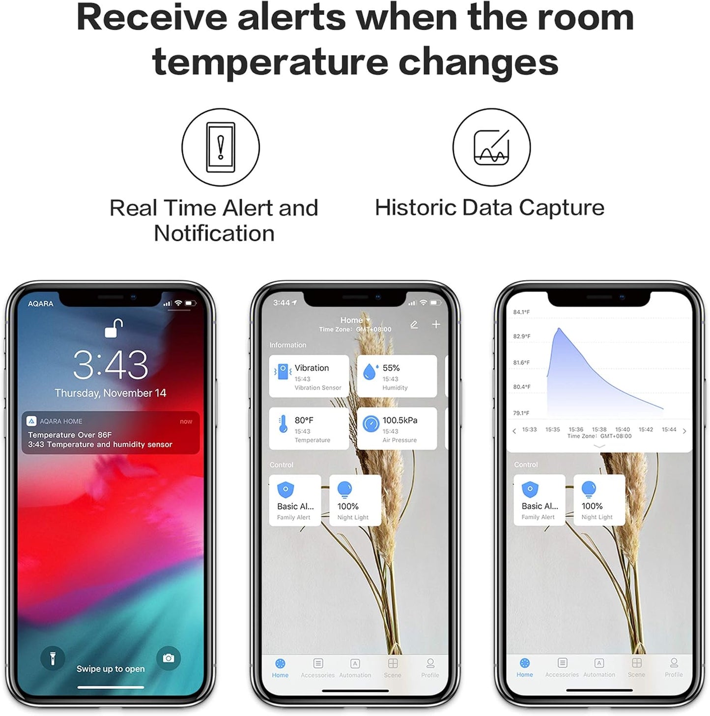 Aqara Zigbee Temperature and Humidity Sensor, Wireless Thermometer Hygrometer for Home Automation, Remote Monitoring, Requires Aqara Hub (not 3rd-Party), Compatible with Apple HomeKit, Alexa, IFTTT