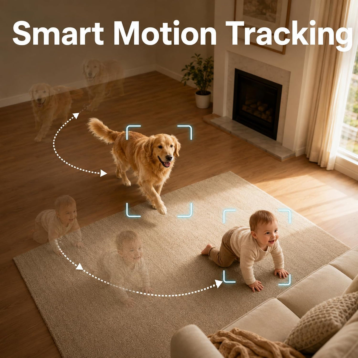 5MP 3K Indoor Camera with One-Touch Call for Pet & Baby Monitor