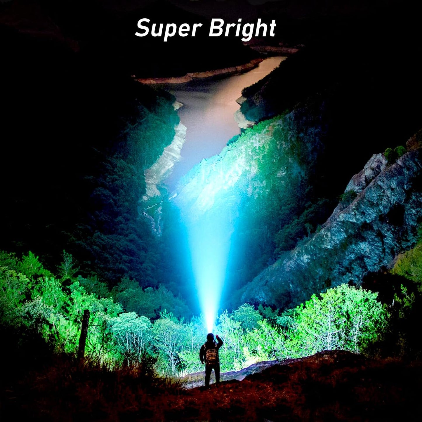 Blukar LED Headlamp Rechargeable, 2000L Super Bright Headlight Flashlight | 8 Modes & Stepless Dimming, Spotlight & Floodlight, Motion Sensor, IPX5 Waterproof for Camping,Hiking,Running,Fishing -2 Pack