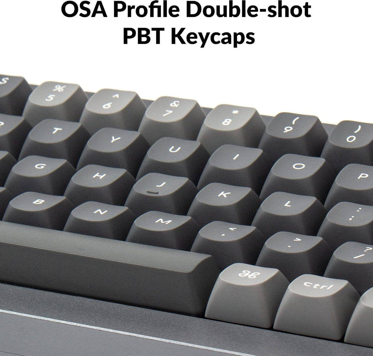 Keychron Q7 Wired Custom Mechanical Keyboard, 70% Layout QMK/VIA Programmable Macro with Hot-swappable Gateron G Pro Red Switch Double Gasket Compatible with Mac Windows Linux (Grey)