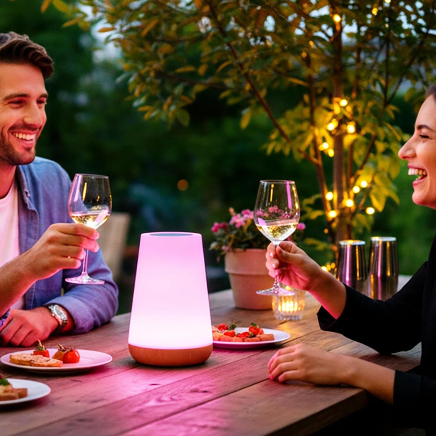 Kids Touch Night Light for Nursery: Rechargeable RGB Nightstand Lamp