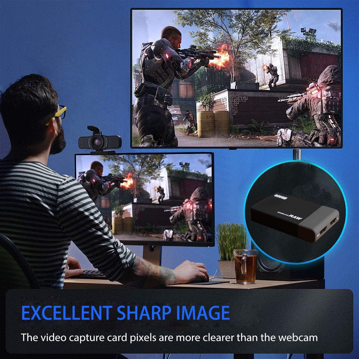 Y&H USB3.0 HDMI Game Capture Card Audio Video 4K 30P/1080P 120fps Record and Live Streaming,HDMI Capture Device for Nintendo Switch PS5 PS4 Xbox One 360 Wii U,Windows Linux Os X System