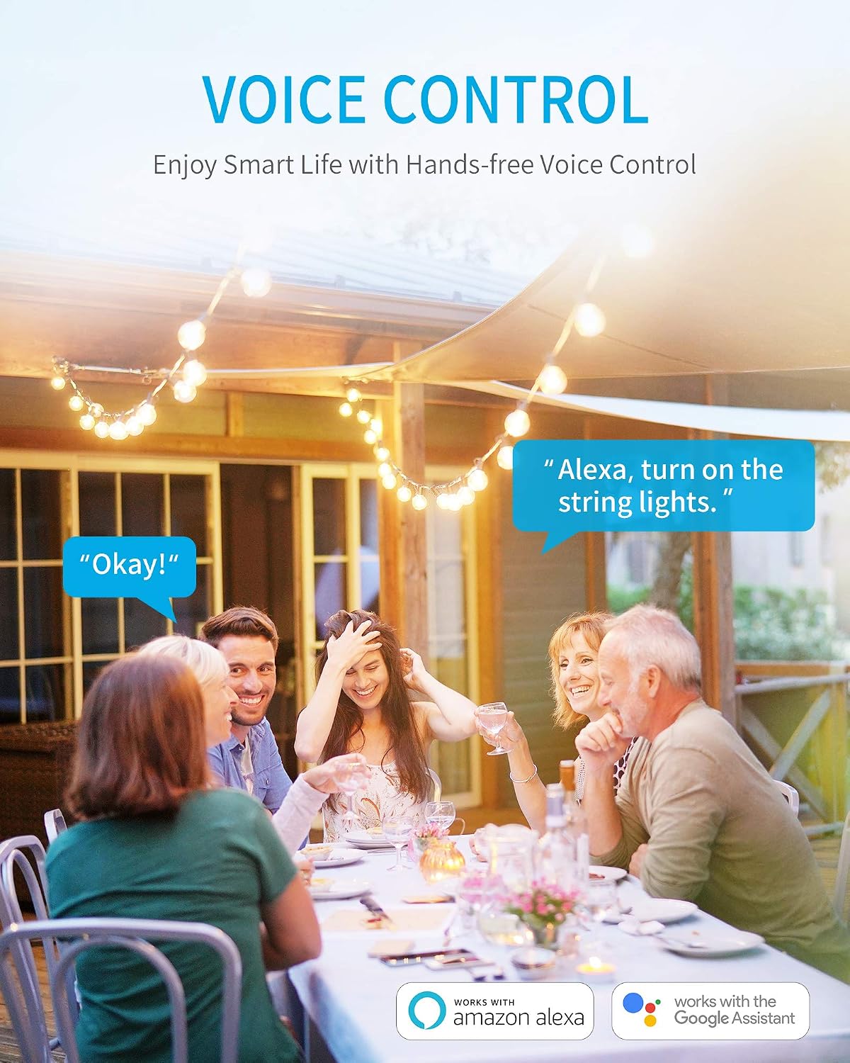 Syantek Outdoor WiFi Outlet, Outdoor Plug with 3 Ground Outlets, Compatible with Amazon Alexa, Google Assistant, Remote Control Outdoor Light Timer Outlet Waterproof, FCC Certified